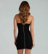 Come Out Tonight Mesh Strapless Mini Dress